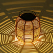E2 Outdoor Solar Lamp Rattan Lantern Courtyard Balcony Garden Solar Decoration Lights Creative Atmosphere Lamp Bamboo Chandelier