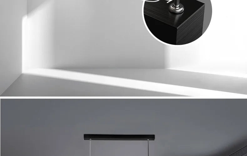 2026 LED Square Pendant Light For Dining Room Bedroom Living Room Home Loft Decor Modern Black Aluminum Hanging Lamp