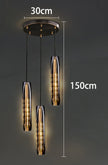 Nordic Minimal LED Pendant Lights Tubes Shaped Chandeliers Home Decor Dinning Living Rooms Villa Island Counter Lighting Fixture