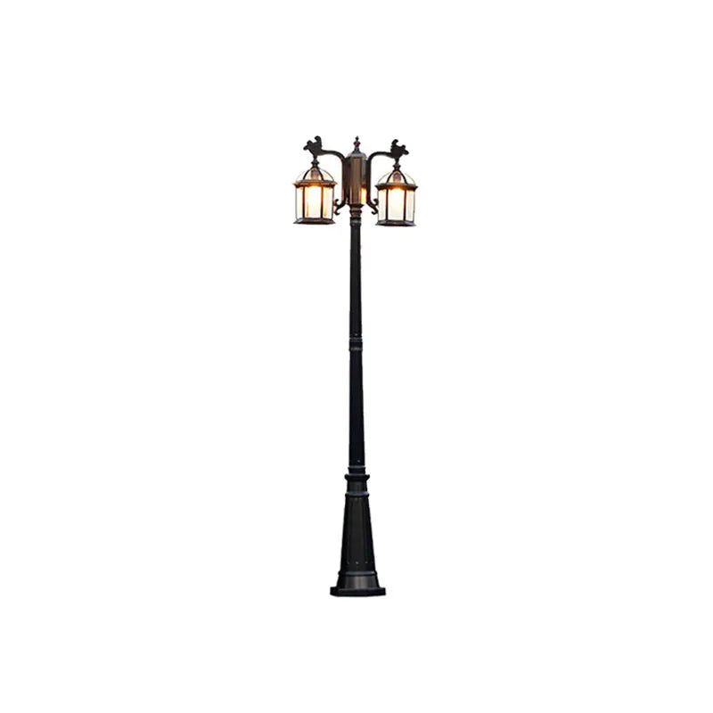 Led Villa Garden Outdoor Waterproof Household Retro Double Head Community Outdoor Courtyard Street Lamp ≈230CM