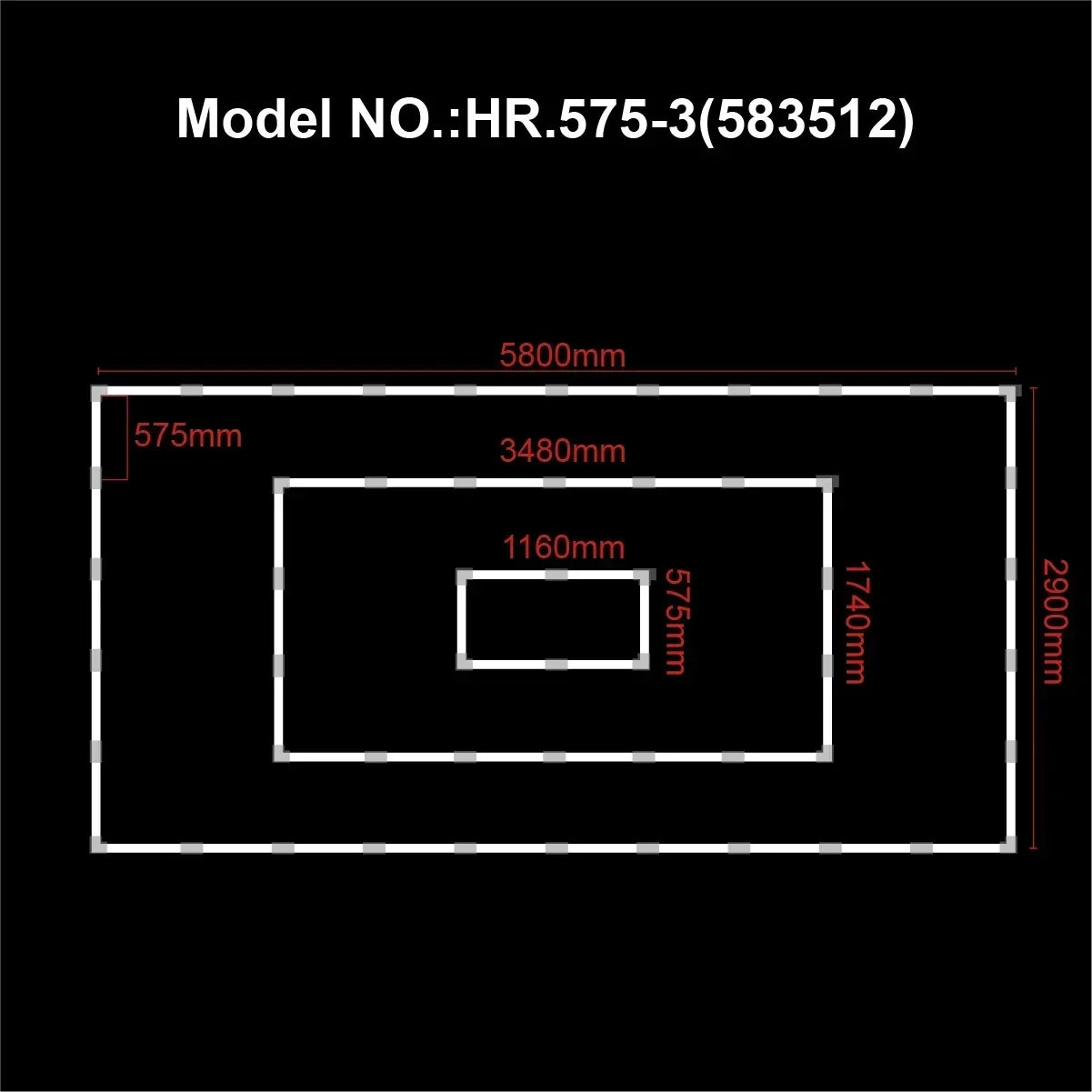 Office Extra Large Workshop LED Light 6500K Garage Ceiling Light Shop Light for Car Detailing Gym Supermarket Show  customized