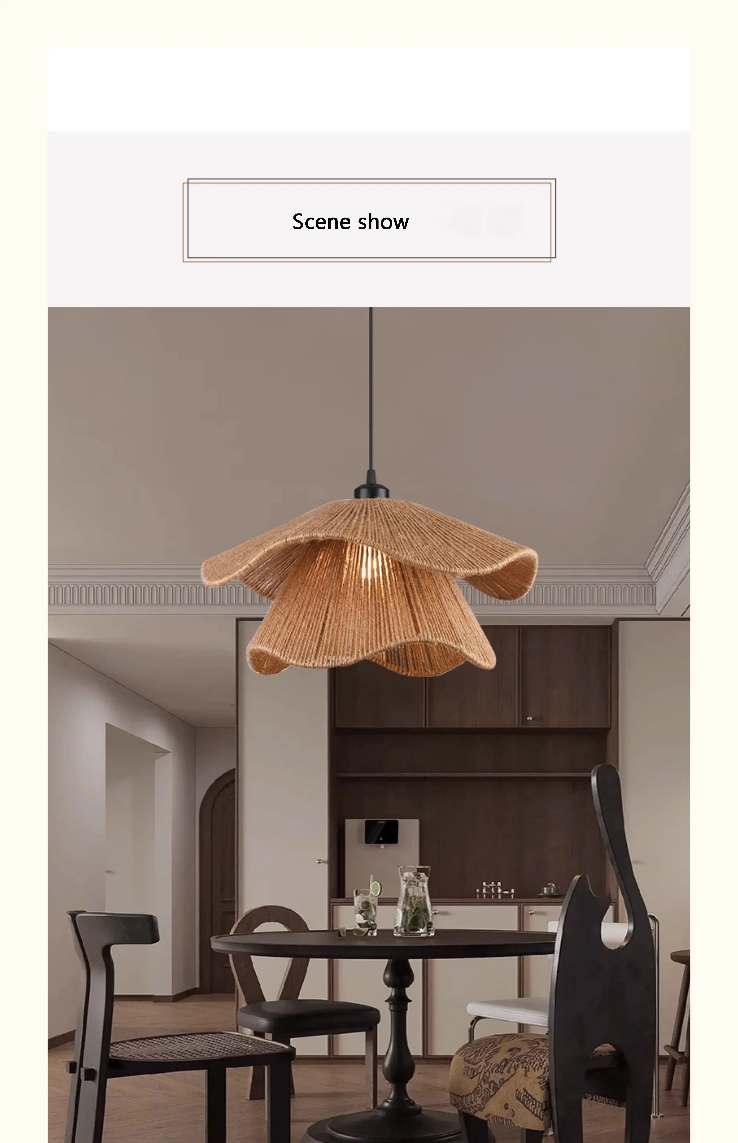 2025 Handmade Woven Restaurant Pendant Light Hemp Rope Light Bedroom Light Restaurant Japanese Style Room Decoration Pendant Lig