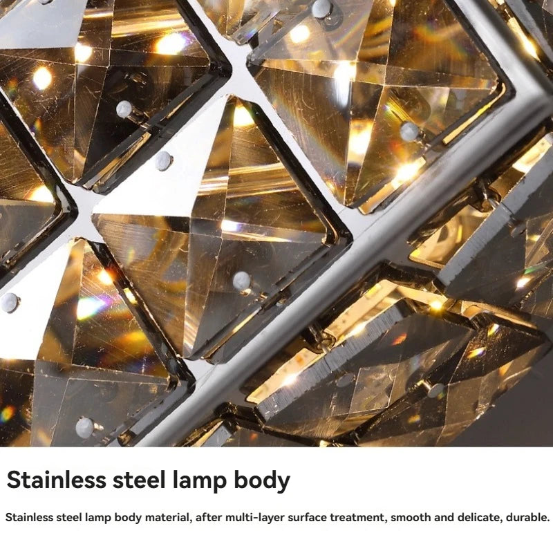 Crystal LED Wall Lights High-end Modern Interior Wall Lamps Bedside TV Background Restaurant Decor Lighting Fixtures