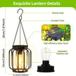 1/2pcs Solar Lantern Outdoor Light, Metal Solar Hanging Light, Brighter Hanging Solar Chandelier, Courtyard Garden Decoratiot