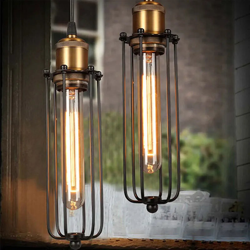 Creative Restaurant Chandelier Retro Wrought Iron Bar Table Cafe Shop Beauty Salon Internet Cafe Box Industrial Style Lamps
