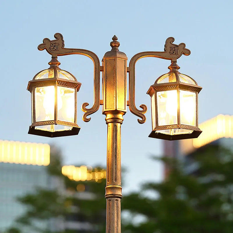 Led Villa Garden Outdoor Waterproof Household Retro Double Head Community Outdoor Courtyard Street Lamp ≈230CM