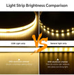 USB Power COB Tape with Tap-twice Vibration Sensor Switch Hight Brightness 320LEDs/M for Dressing Table Makeup Mirror Backlight