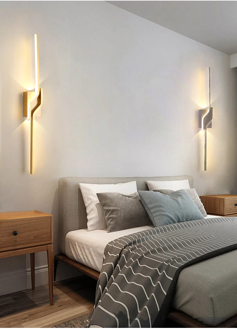 Modern LED Wall Light Minimalist Vertical Light Fixture Sleek Black Sconce For Living Room Bedroom Hallway Indoor Lighting Decor