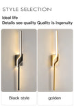Modern LED Wall Light Minimalist Vertical Light Fixture Sleek Black Sconce For Living Room Bedroom Hallway Indoor Lighting Decor