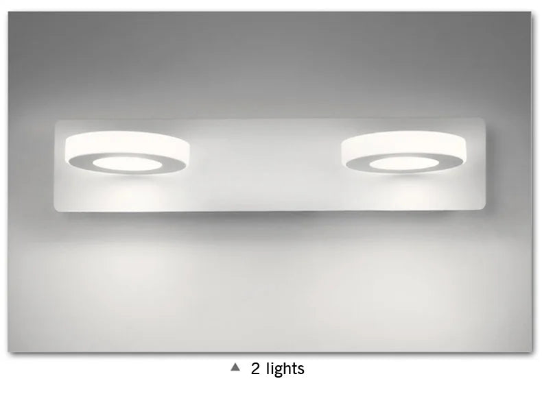 Modern Stair Led Wall Lamp Kitchen Bathroom Mirror Light Fixture Decor Bedroom Home Lighting White Metal Acrylic Sconce 110-220V