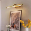 Modern Gold Copper LED Wall Light Rotatable Mirror Bathroom Bedroom Sconce Brass Simple Wall Lamp