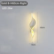Modern Living Room Long Wall Lights with Anlter Design Gold Black TV Background Decorative Wall Lamp for Bedroom Remote Control