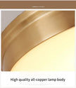 Nordic Modern Copper LED Ceiling Lights Fixtures Kitchen Hallway Balcony Round Ceiling Lamps Minimalist Lampara Gold Lighting
