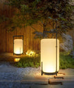 Japanese Style Garden Outdoor Waterproof LED Floor Lamp Simple Restaurant Hotel Acrylic Rechargeable Solar Power Standing Lamp