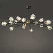 All-copper Molecular Long Crystal Chandelier Light Luxury Creative Post-modern Atmosphere Living Room LED Pendant Lights