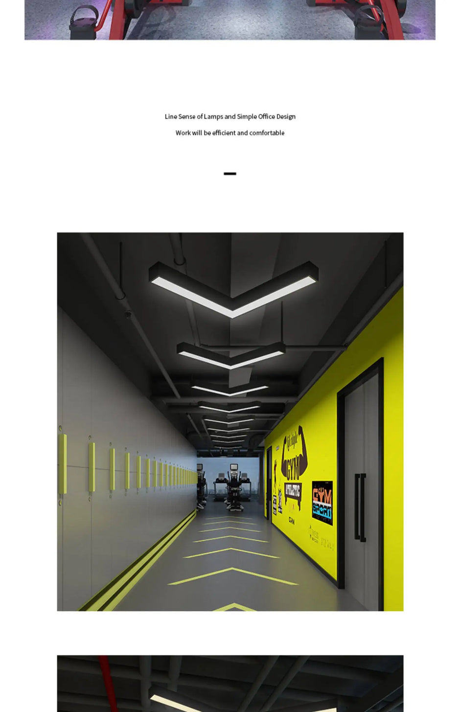 Arrow chandelier LED modeling light Office gym Internet cafe store Shopping mall corridor aisle V-shaped industrial wind light