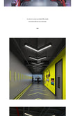 Arrow chandelier LED modeling light Office gym Internet cafe store Shopping mall corridor aisle V-shaped industrial wind light