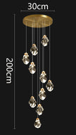 Modern home decoration crystal chandelier, stair Pendant lamp, living room Pendant lights, interior lighting