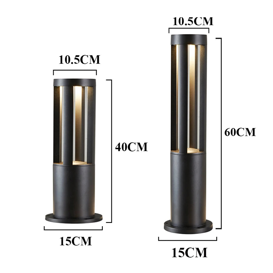 Outdoor Landscape Lawn Lamp Waterproof Villa Garden Courtyard Stand Pole Light Modern Park Community Post Lamp Led Bollard Light