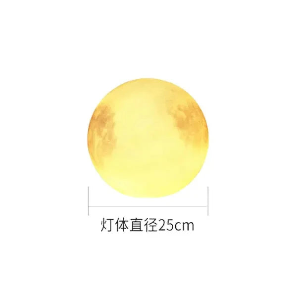 Resin Fiber Outdoor Lunar Lawn Lamp Round Waterproof Atmosphere Lamp Garden Ground Plug Landscape Lighting