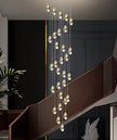 Modern home decoration crystal chandelier, stair Pendant lamp, living room Pendant lights, interior lighting
