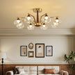 Modern LED Glass Ball Chandeliers Living Room Dining Table Salon Chandelier Bedroom Ceiling Chandelier Home Decoration Lighting