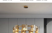 2026 Pendant Light For Bedroom Living Room Kitchen Dining Table Bar Home Decor Modern LED Glass Tile Suspension Lamp Smoke Gray