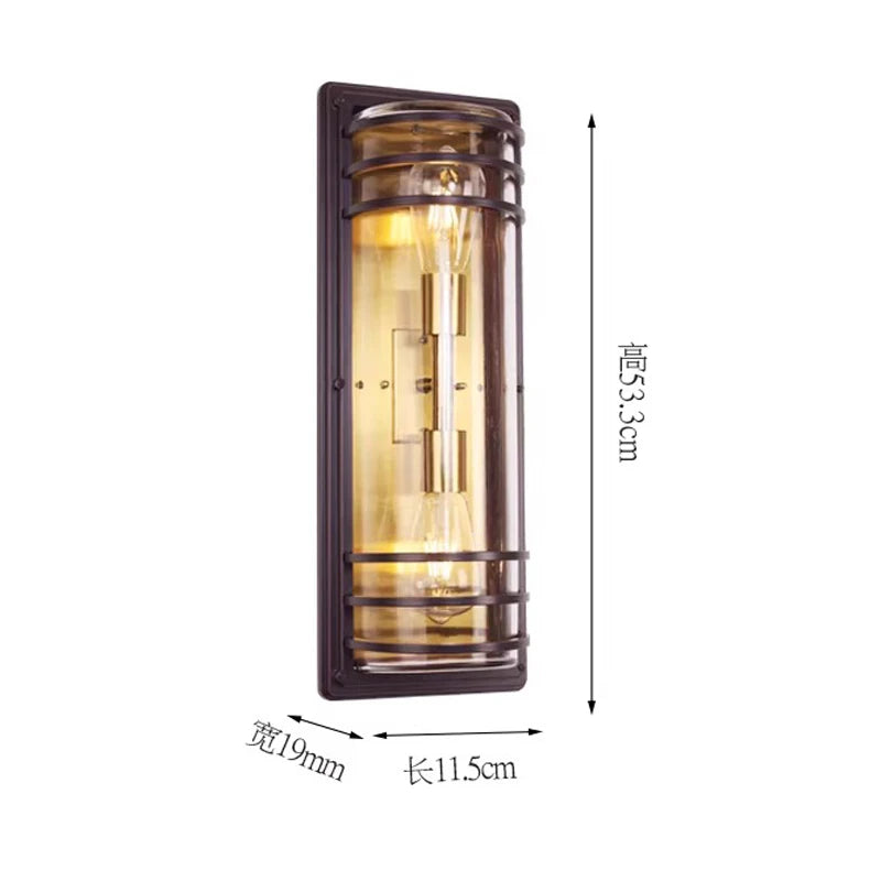 Outdoor Waterproof Wall Lamp - All Aluminum Moisture-Proof Decorative Lighting for Balcony Entrance Door Courtyard Garden