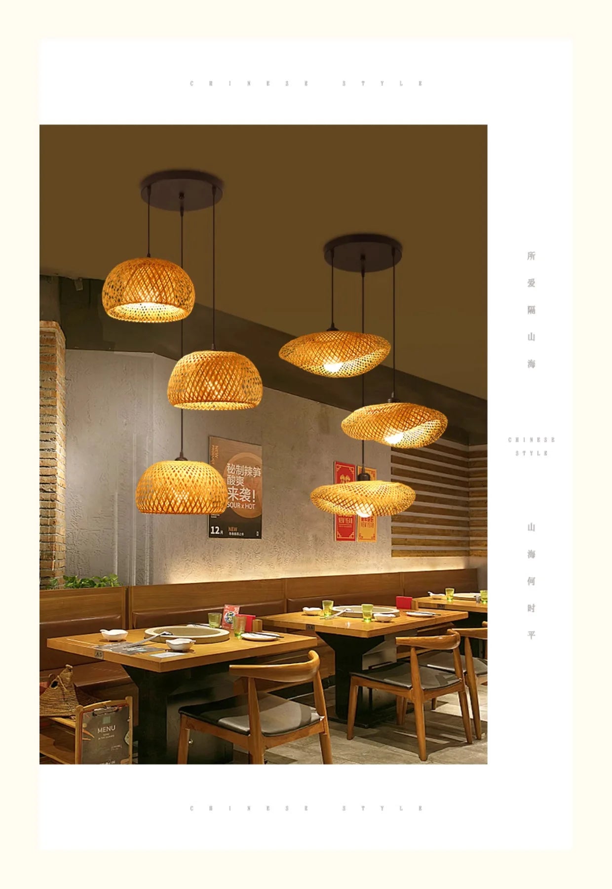 2026 Newest Bamboo Pendant Lamps Ceiling Lights Rattan Wicker Lustre Hand Knit Braiding Suspended Home Dining Braided Decor Hot