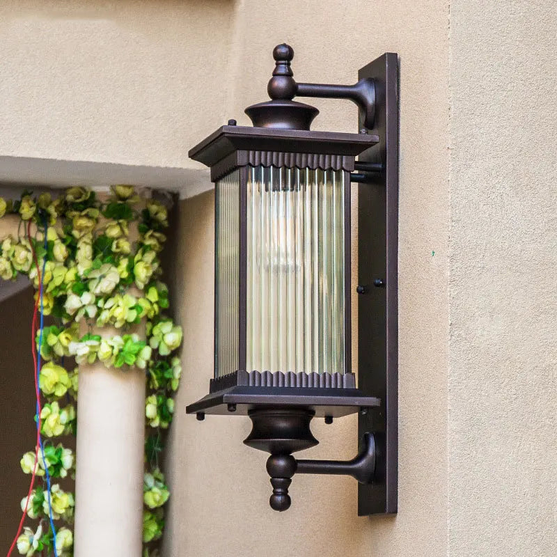 Retro Waterproof Outdoor Wall Lamp European Balcony Villa Garden Wall Light Courtyard Exterior Wall Lamp Corridor Aisle Lighting