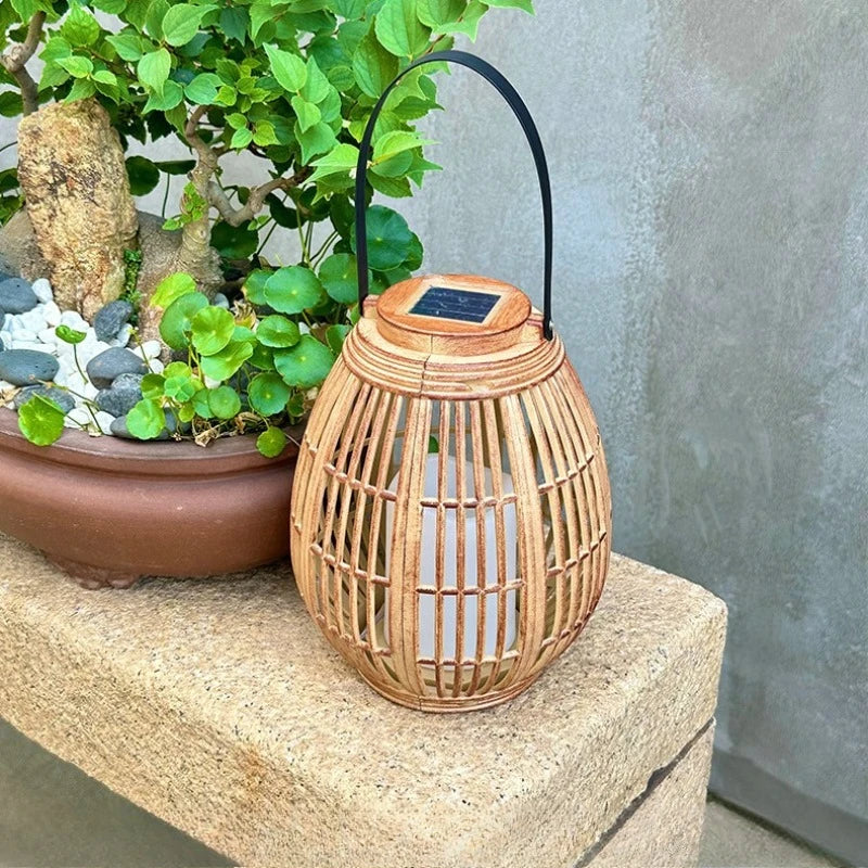 Creative New LED Solar Plastic Lantern Outdoor Waterproof Courtyard Villa Garden Decoration Atmosphere Lighting Fixtures