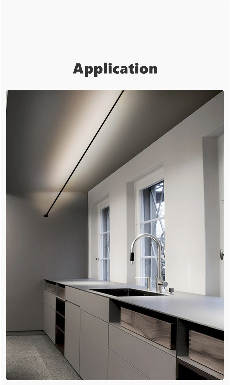 Minimalist LED Skyline Linear Light COB Modern Wall Lamp for Living Room Bedroom Art Exhibition Wall DIY Decor Strips Sconce