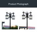 Led Villa Garden Outdoor Waterproof Household Retro Double Head Community Outdoor Courtyard Street Lamp ≈230CM