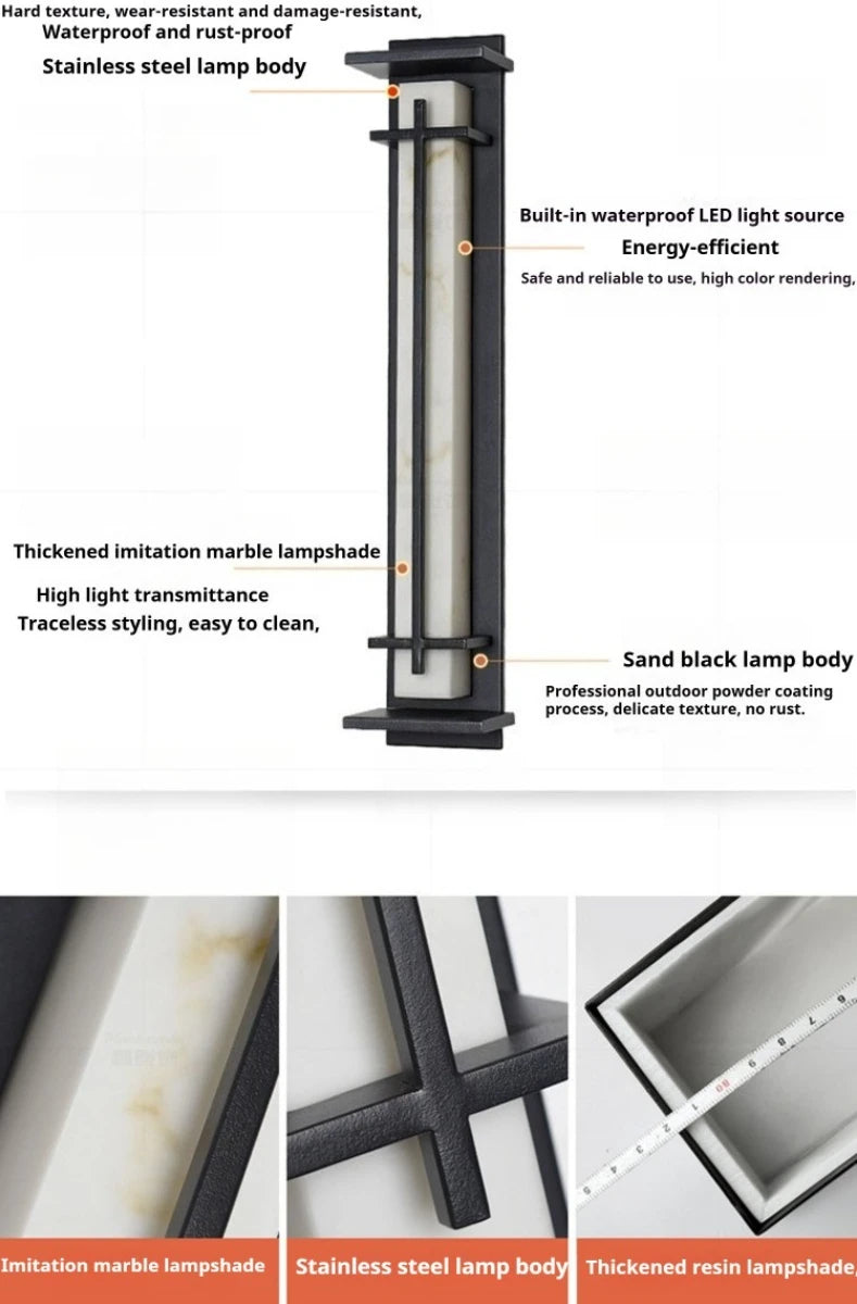 Outdoor Wall Lighting Modern simple villa Waterproof wall lamp Exterior wall Porch Balcony Stainless steel Garden Terrace light