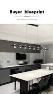 Modern Hanging Led Pendant Lights For Dining Room Kitchen Island long Bar Chandeliers decoration home decor Black light fixtures