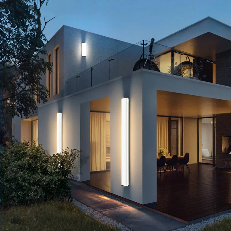 Stainless steel outdoor wall lamp outdoor wall lamp outdoor Led outdoor lighting long wall lamp waterproof IP65 outdoor garden l