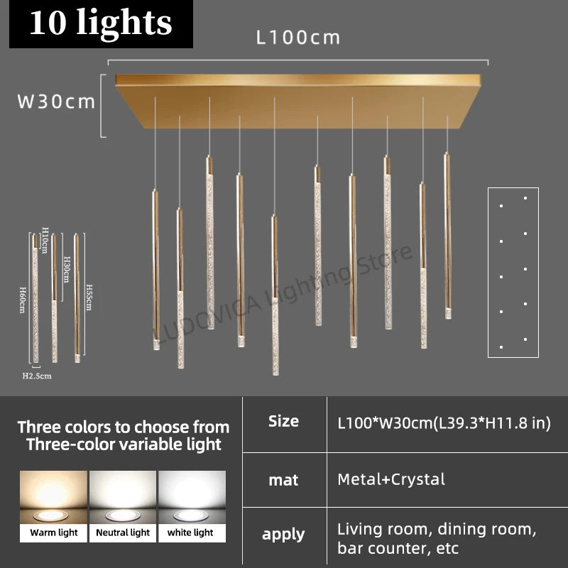 Hotel lobby LED Chandelier Villa hall Living room Crystal Chandeliers Customable High Ceilings Chandelier