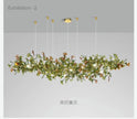 Living room chandelier ginkgo leaf branch lamp duplex floor villa stairs dining room lamp