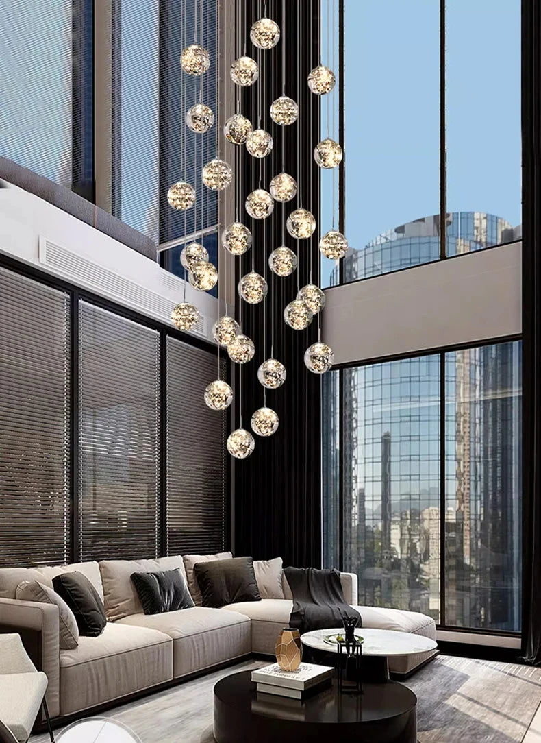 New models Nordic Home Decoration Stair Chandelier Living room and Dining room Pendant Lights Ceiling light indoor Lighting