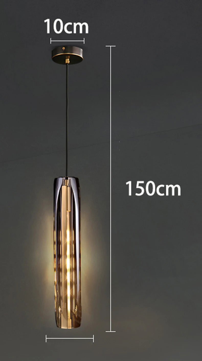 Nordic Minimal LED Pendant Lights Tubes Shaped Chandeliers Home Decor Dinning Living Rooms Villa Island Counter Lighting Fixture