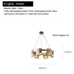 2026 Pendant Light For Bedroom Living Room Kitchen Dining Table Bar Home Decor Modern LED Glass Tile Suspension Lamp Smoke Gray