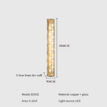 Postmodern Crystal Wall Lamp - Indoor Art Decor Light for Living Room, Staircase & Hallway Atmosphere Lighting