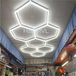 DIY Hair Salon Barbecue Shop Gym Bar Car Showroom 6000-6500k Garage Workshop Ceiling Light Honeycomb Tube Hexagonal LED Lighting