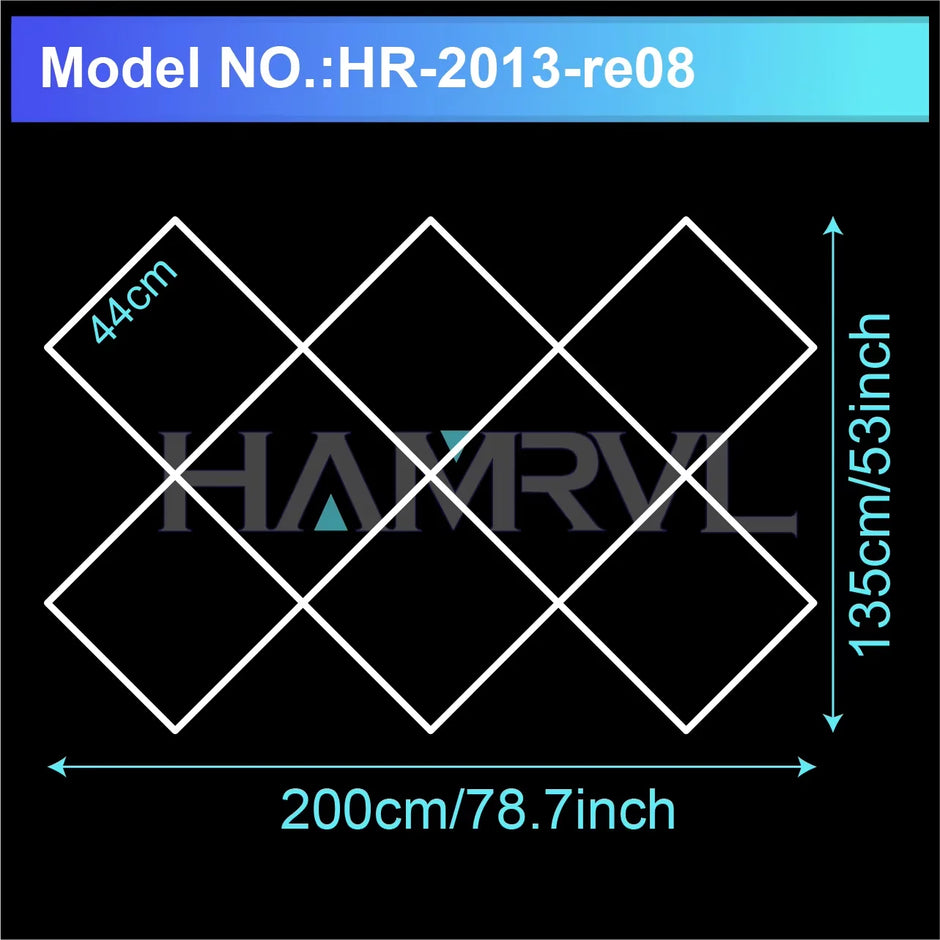 Diamond LED Ceiling Light Hexagonal Design Suitable for Garage Barber Shop Gym Exhibition Hall Ceiling Light Decoration Lighting