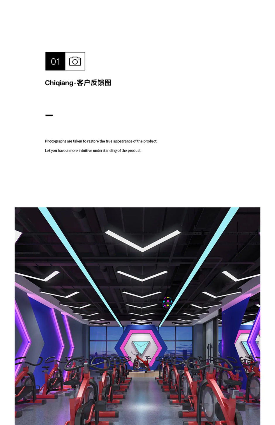 Arrow chandelier LED modeling light Office gym Internet cafe store Shopping mall corridor aisle V-shaped industrial wind light