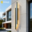 Outdoor Garden Wall Light Waterproof Long Strip Shape Lamp LED85v-265v Black&White Color Porch Lighting Fixture for Villa Garage