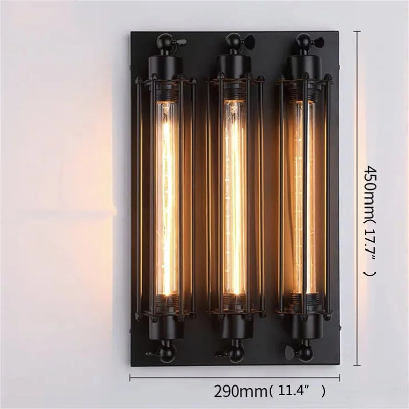 WPD Indoor Wall Lamps Fixtures LED Black Light Classical Lighting Loft  Sconces for Home Bar Cafe