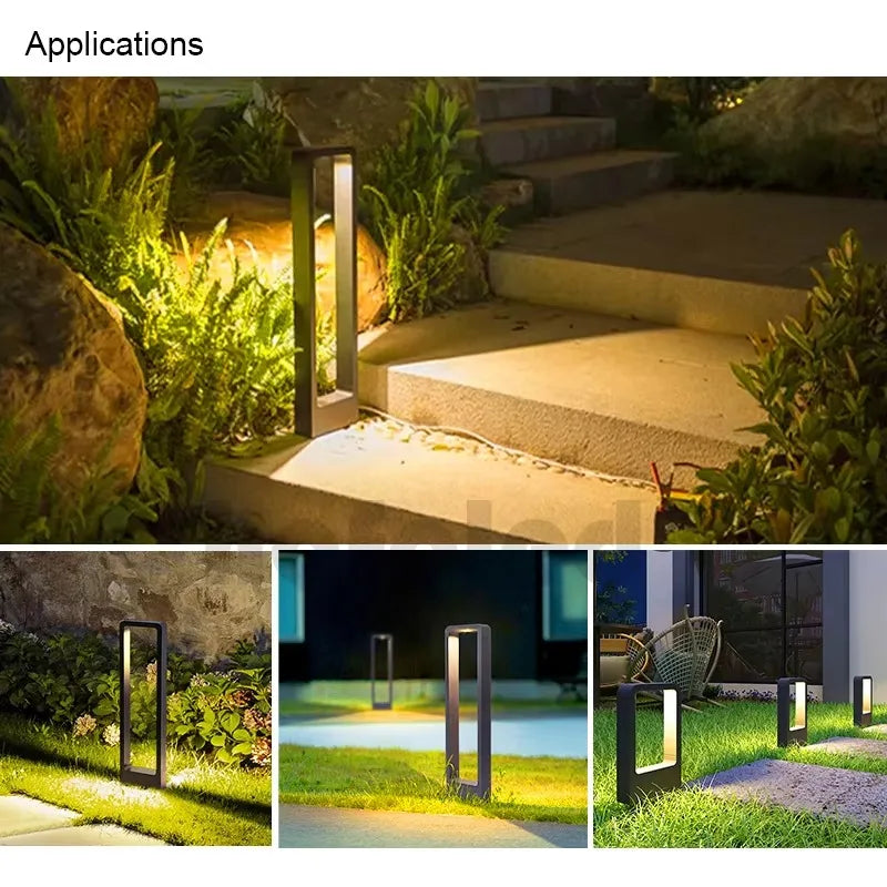 60Cm 80cm Waterproof Solar Garden Light Landscape Passage Highlighting Modern Light Emitting Diode Bollards Light