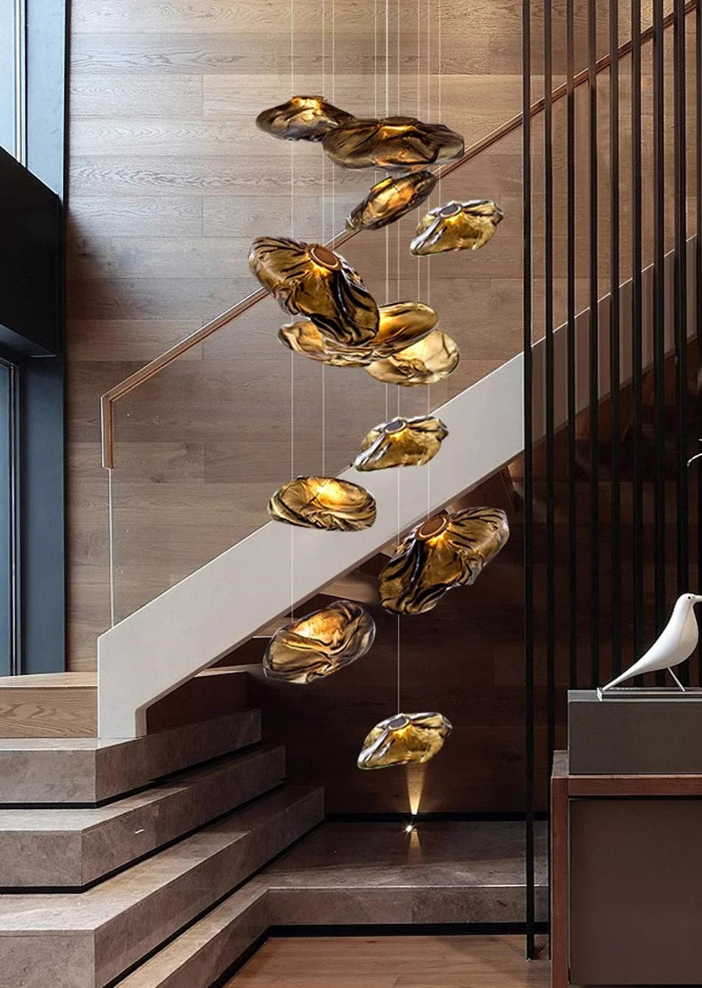 Nordic home decoration, stair chandelier, living room bedroom and dining room Pendant lights, ceiling light, indoor lighting