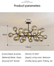 Nordic Glass Ball Lamp Modern Led Ceiling Chandelier Living Room Bedroom Kitchen Dining Room Home Decor Pendant Light Fixture